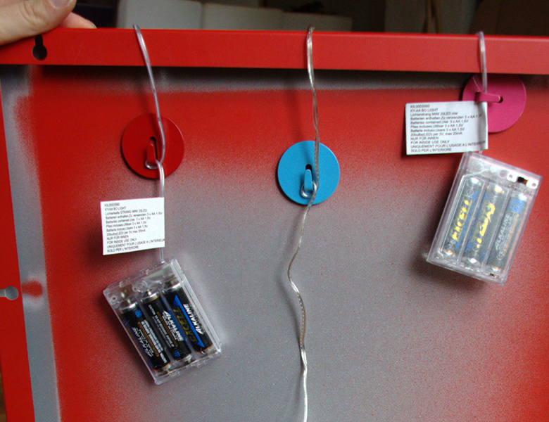 Mise en place sur le tableau DIY Xmas